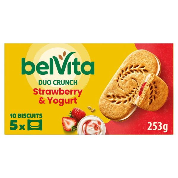 BelVita Breakfast Biscuits Duo Crunch Strawberry & Yogurt Pack Of 5