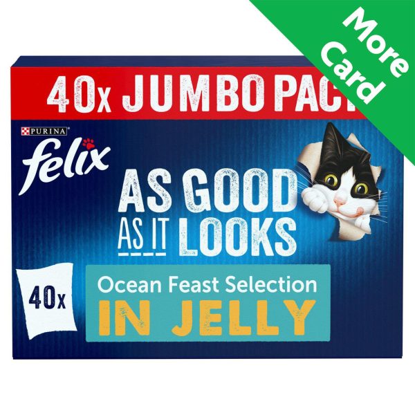 Felix As Good As It Looks Ocean Feasts Selection in Jelly Wet Cat Food