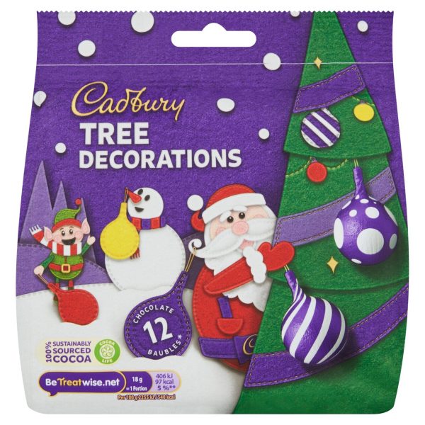 Cadbury Milk Chocolate Tree Bauble Decorations Bag