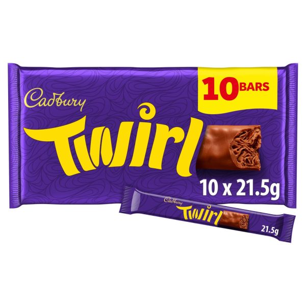 Cadbury Twirl Chocolate Bar Pack Of 10 Multipack