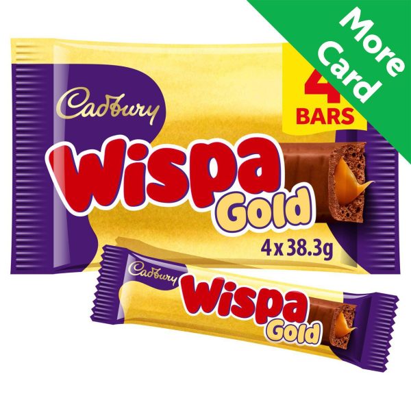 Cadbury Wispa Gold Chocolate Bar 4 Pack Multipack