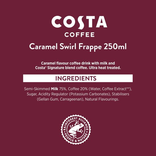 Costa Coffee Frappe Caramel Swirl Iced Coffee