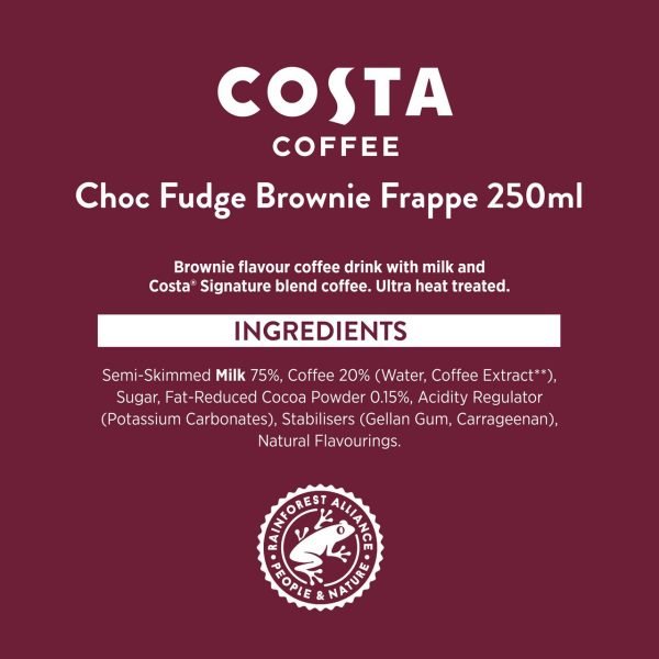 Costa Coffee Frappe Choc Fudge Brownie Iced Coffee