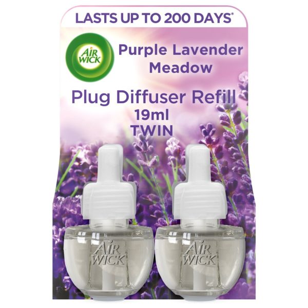 Airwick Double Fresh Twin Electrical Refill Purple Lavender Meadow