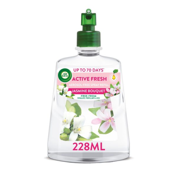 Airwick Jasmine Bouquet Active Fresh Aerosol Free Spray Refill