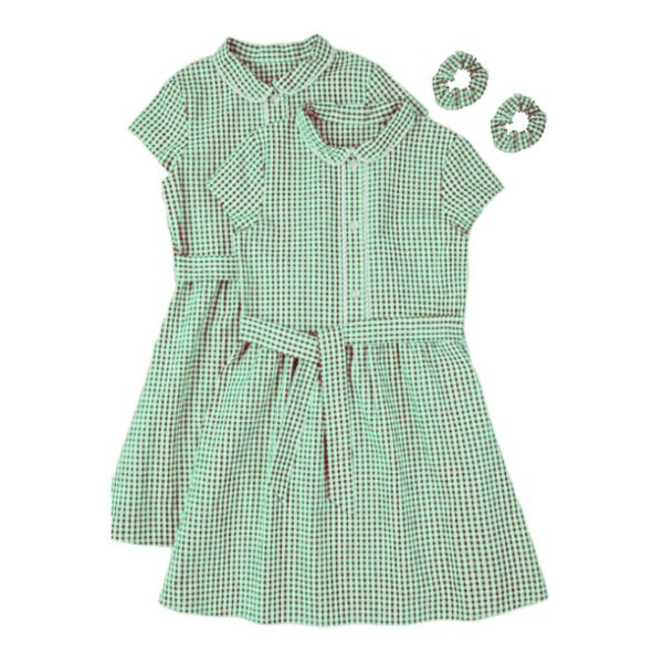 Nutmeg Traditional Gingham Green Dress Age 4-5 Years