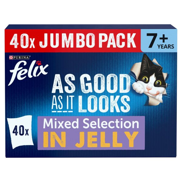 Felix As Good As It Looks Senior 7+ Mixed In Jelly Wet Cat Food