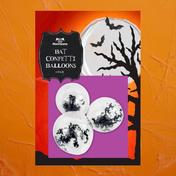 Morrisons Halloween Bat Confetti Balloons Pack Of 8