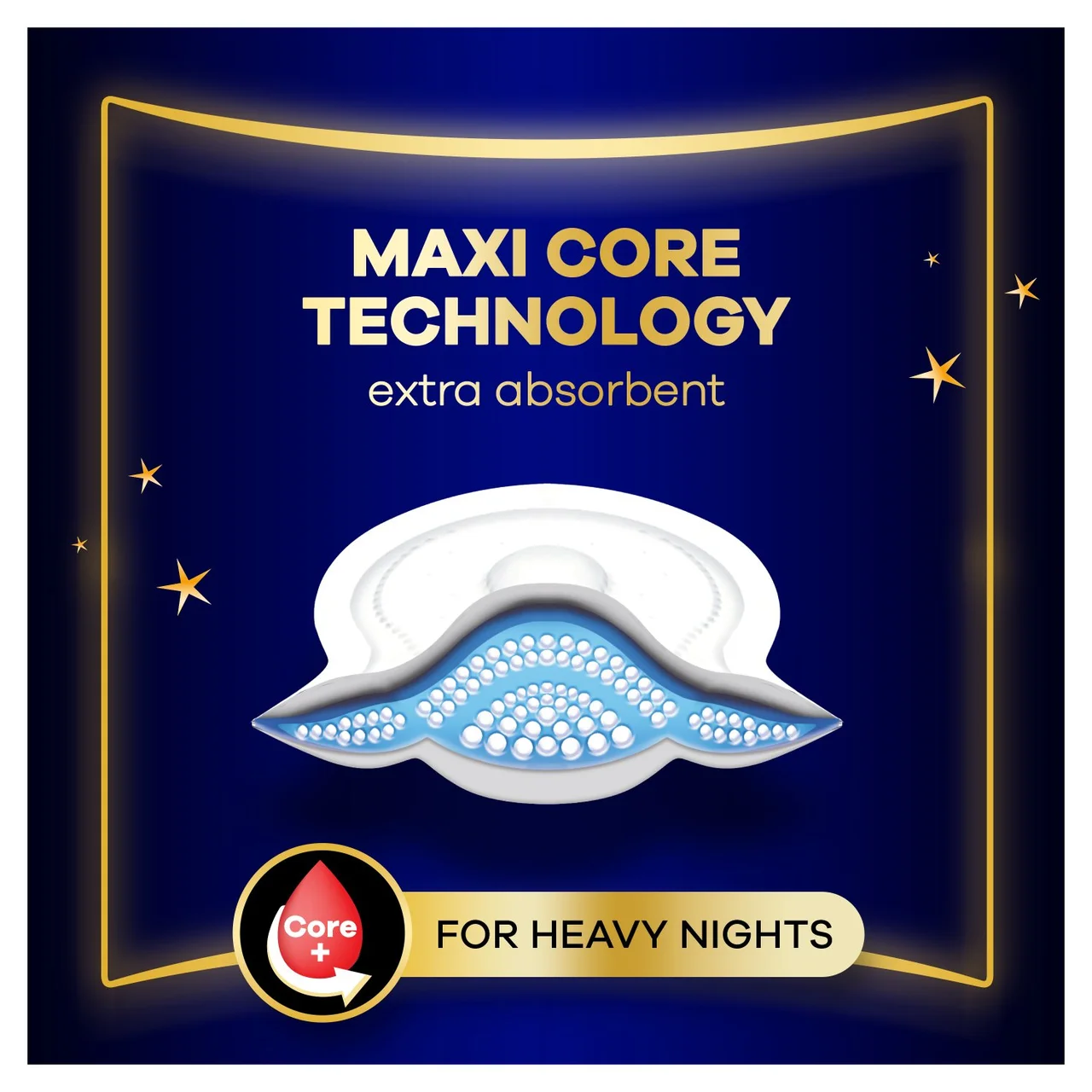 Always Maxi Profresh Night Sanitary Towels Without Wings 9 Pads