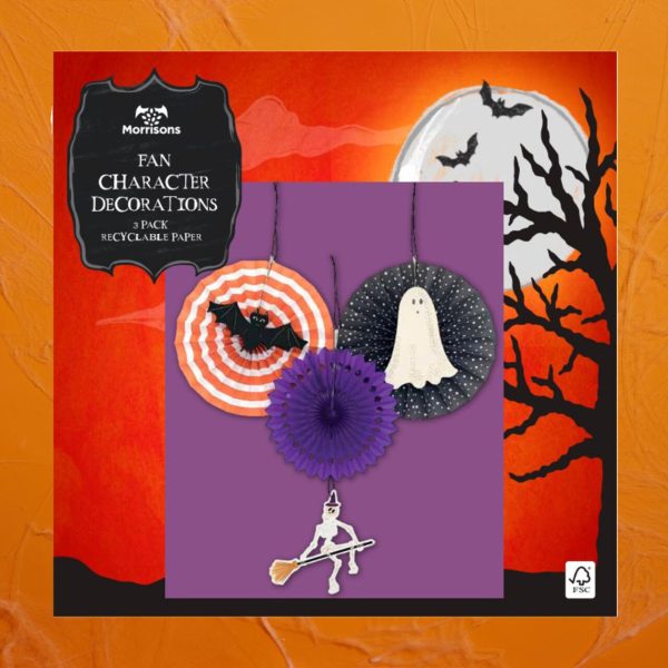 Morrisons Halloween Paper Fans