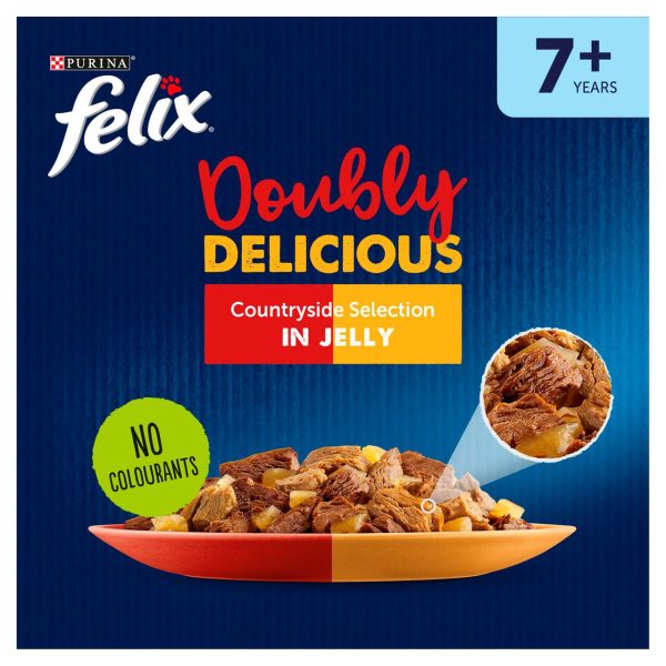 Felix Doubly Delicious 7+ Meaty Selection In Jelly Wet Cat Food