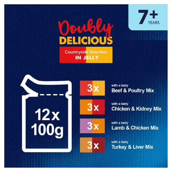 Felix Doubly Delicious 7+ Meaty Selection In Jelly Wet Cat Food