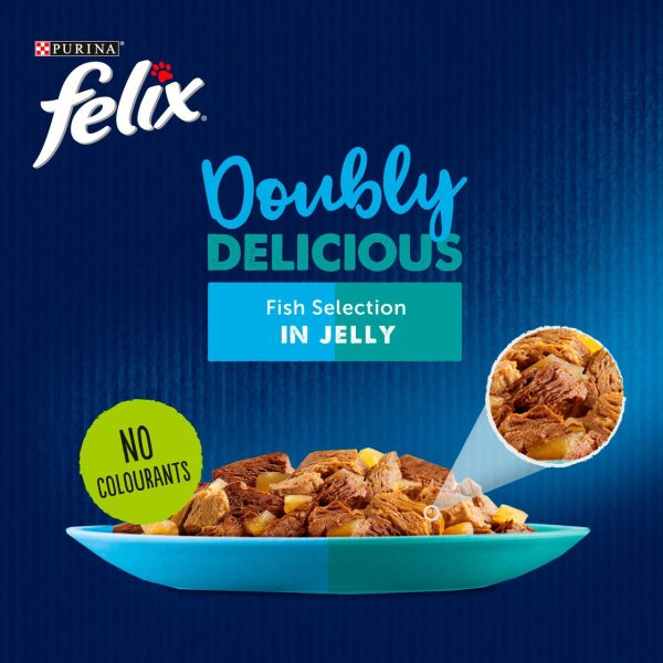 Felix Doubly Delicious Fish Selection in Jelly Wet Cat Food