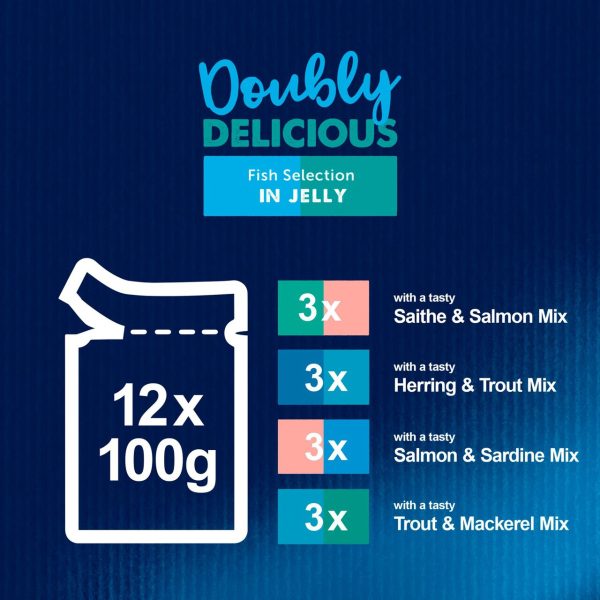 Felix Doubly Delicious Fish Selection in Jelly Wet Cat Food