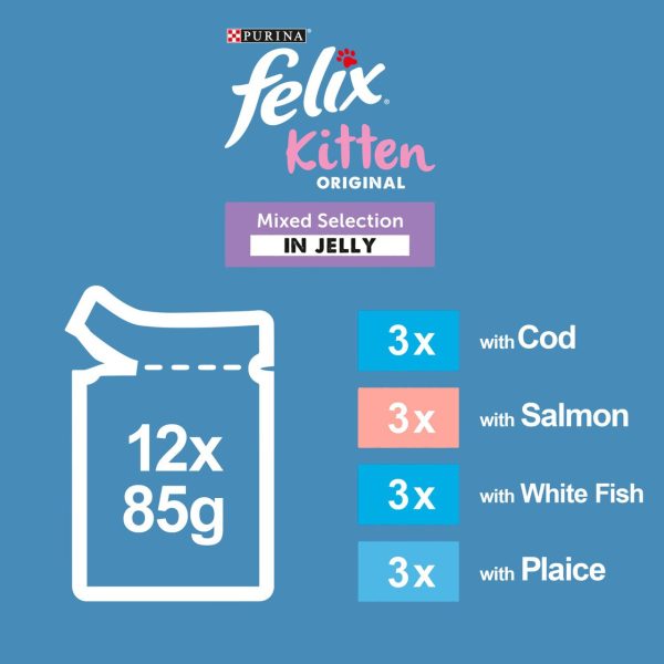 Felix Original Kitten Fish Selection In Jelly Wet Cat Food