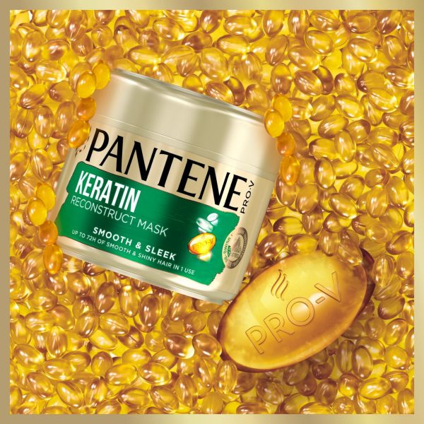 Pantene Smooth & Sleek Keratin Hair Mask For Frizzy and Dull Hair