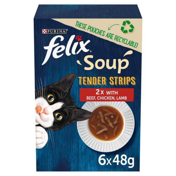 Felix Soup Tender Strips Farm Selection Wet Cat Food