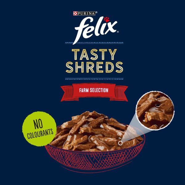 Felix Tasty Shreds Fish Selection in Gravy Wet Cat Food