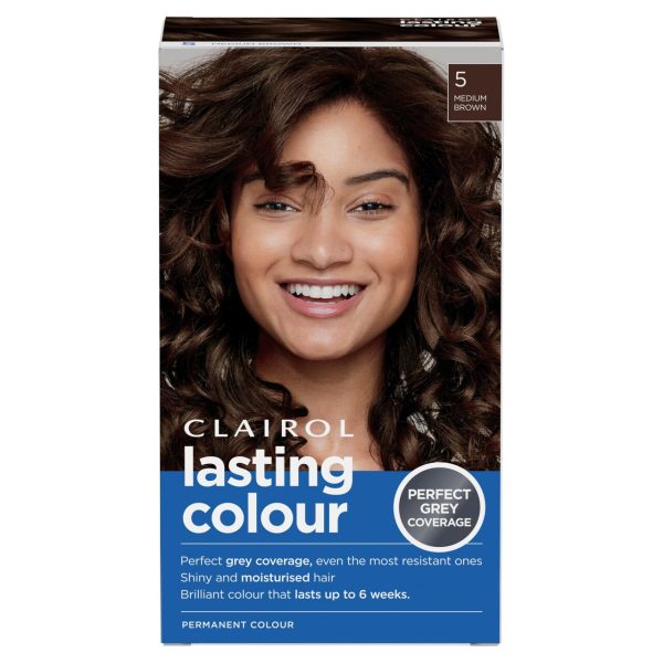 Clairol Lasting Colour Permanent Hair Dye 5 Medium Brown