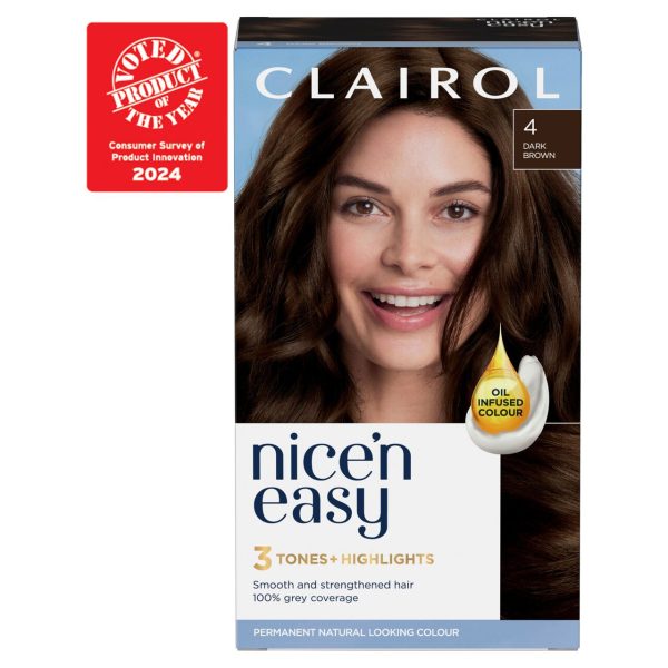 Clairol Nice'n Easy Creme Permanent Hair Dye - 4 Dark Brown