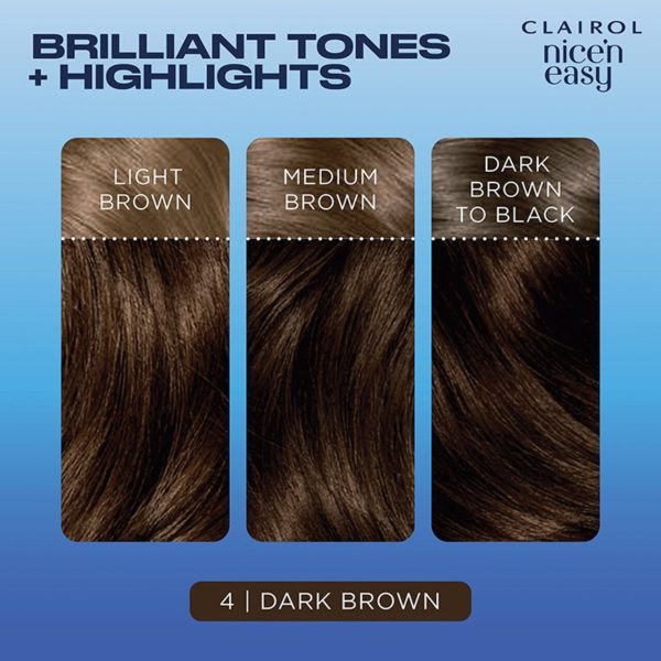 Clairol Nice'n Easy Creme Permanent Hair Dye - 4 Dark Brown