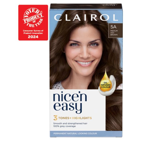 Clairol Nice'n Easy Creme Permanent Hair Dye - 5a Medium Ash Brown