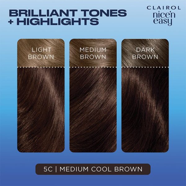 Clairol Nice'n Easy Creme Permanent Hair Dye - 5c Medium Cool Brown