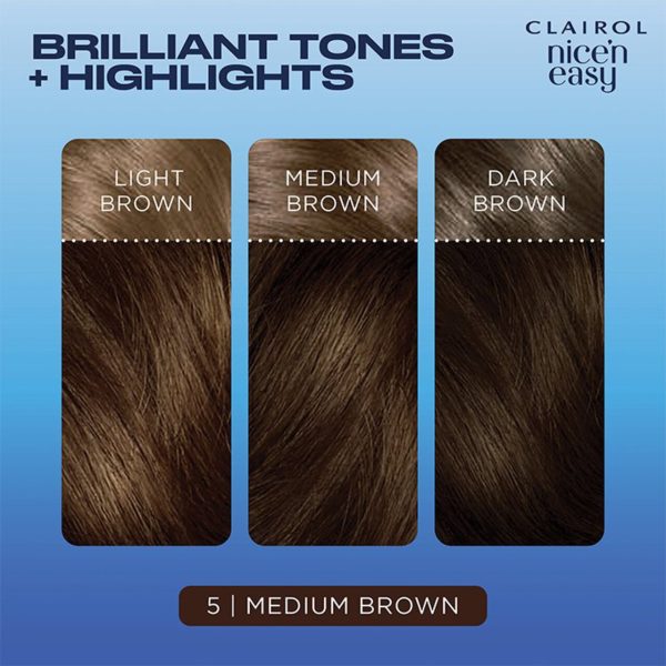 Clairol Nice'n Easy Creme Permanent Hair Dye - 5 Medium Brown