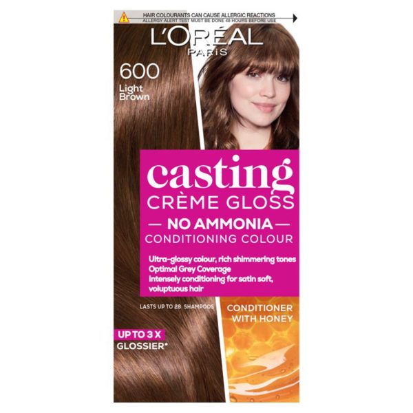 L'Oreal Paris Casting Creme Gloss Light Brown 600 Semi-Permanent Hair Dye