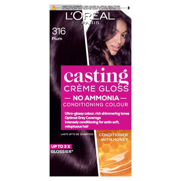 L'Oreal Paris Casting Creme Gloss Plum 316 Semi-Permanent Hair Dye