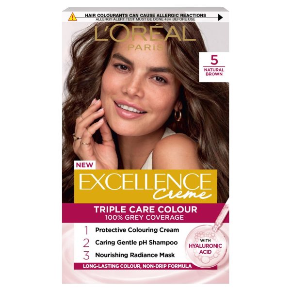 L'Oreal Paris Excellence Creme Natural Brown 5 Permanent Hair Dye