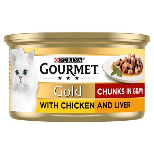 Gourmet Gold Chunks In Gravy Chicken And Liver Wet Cat Food