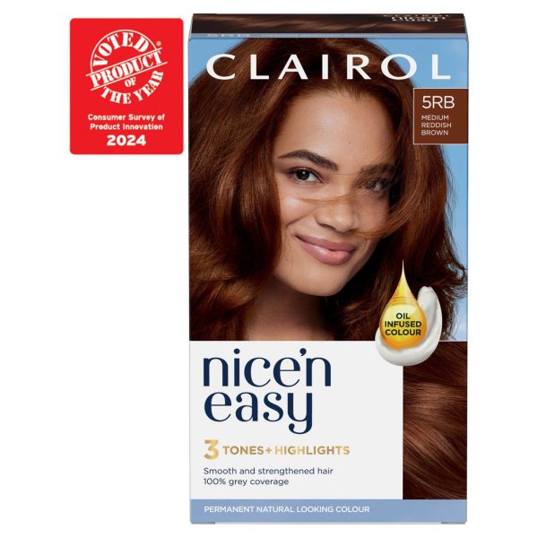 Nice'N Easy Permanent Hair Colour 5RB Natural Medium Reddish Brown (118C)