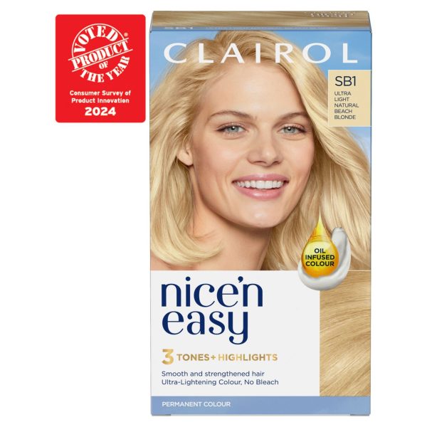 Nice'N Easy Permanent Hair Dye SB1 Ultra Light Natural Beach Blonde