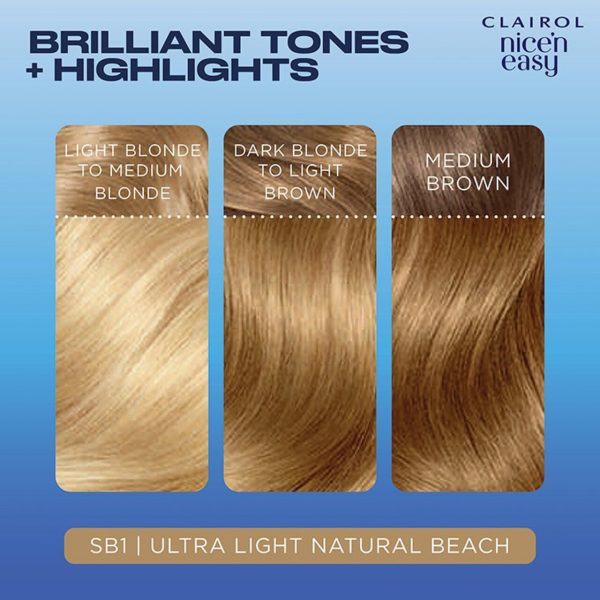 Nice'N Easy Permanent Hair Dye SB1 Ultra Light Natural Beach Blonde