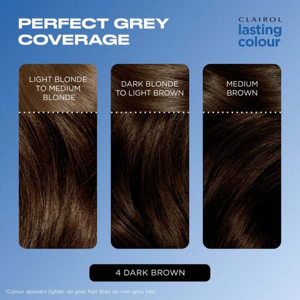 Clairol Lasting Colour Permanent Hair Dye 4 Dark Brown