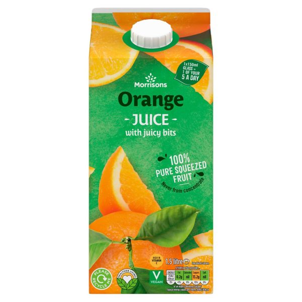 Morrisons 100% Orange Juice With Bits