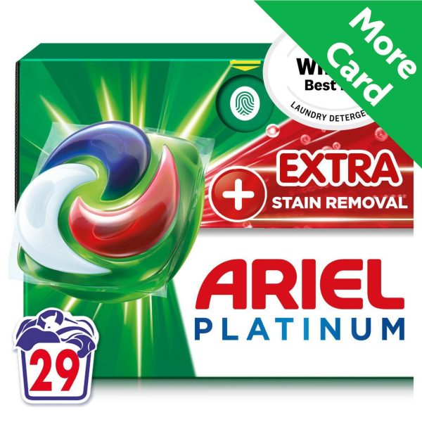 Ariel Platinum + Extra Stain Removal All-In-1 Washing Capsules pack of 29