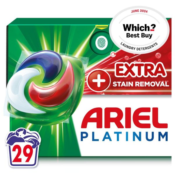 Ariel Platinum + Extra Stain Removal All-In-1 Washing Capsules pack of 29