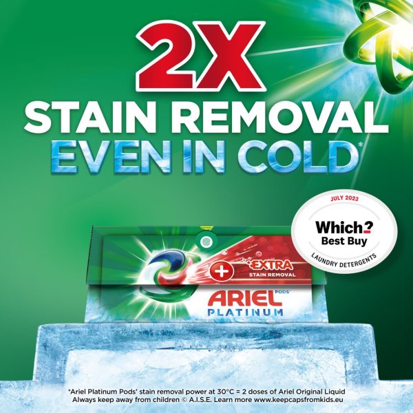 Ariel Platinum + Extra Stain Removal All-In-1 Washing Capsules pack of 29