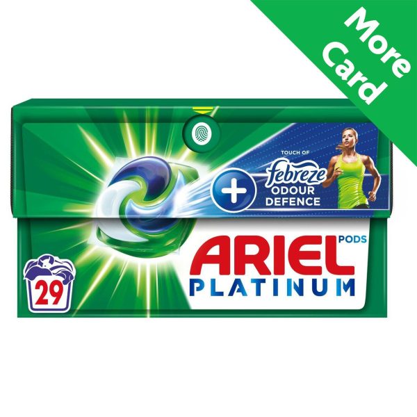 Ariel Platinum + Febreze Odour Defence Washing Capsules pack of 29