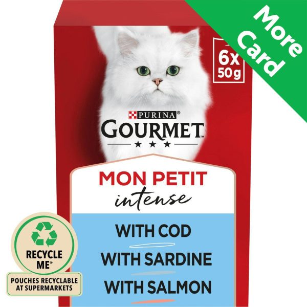 Gourmet Mon Petit Fish Variety Cod, Sardine, Salmon Wet Cat Food