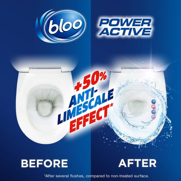 Bloo Power Active Flowers Twin Toilet Rim Block