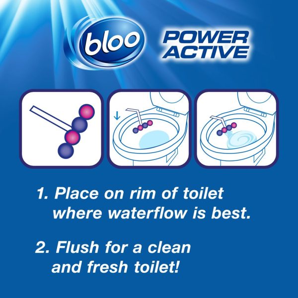 Bloo Power Active Flowers Twin Toilet Rim Block