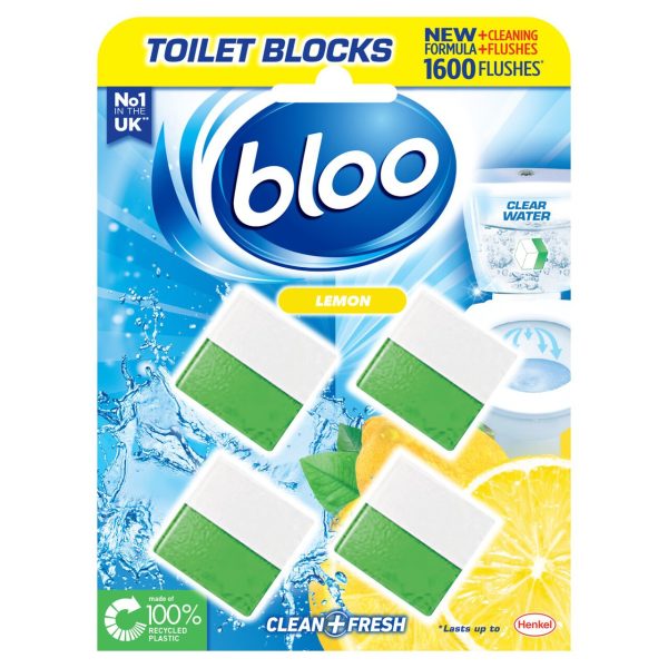 Bloo Toilet Block Lemon 4 x 50g