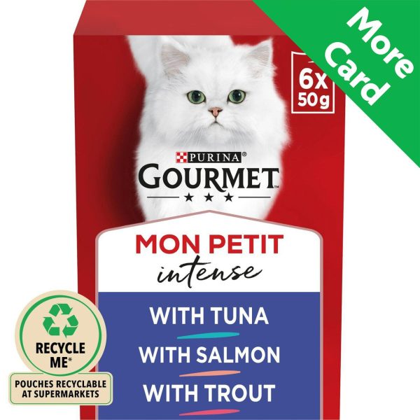 Gourmet Mon Petit Fish Variety Tuna, Salmon, Trout Wet Cat Food