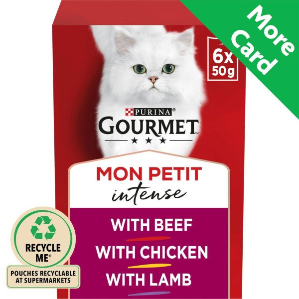 Gourmet Mon Petit Meaty Variety Beef, Chicken, Lamb Wet Cat Food