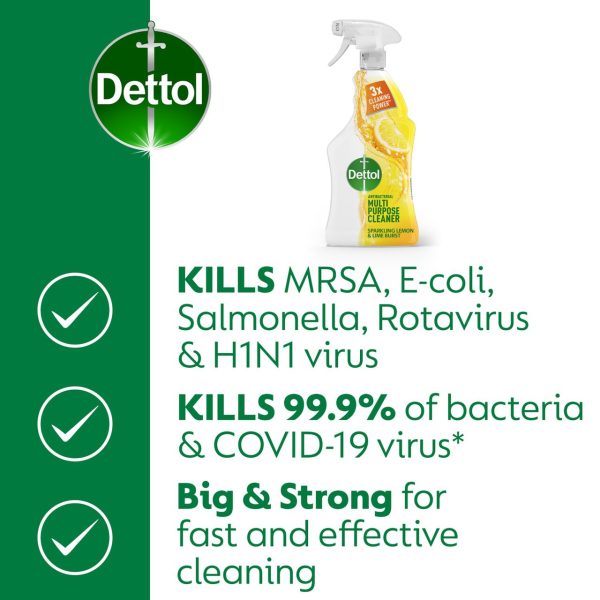 Dettol Antibacterial Disinfectant Multi Surface Spray Lemon & Lime