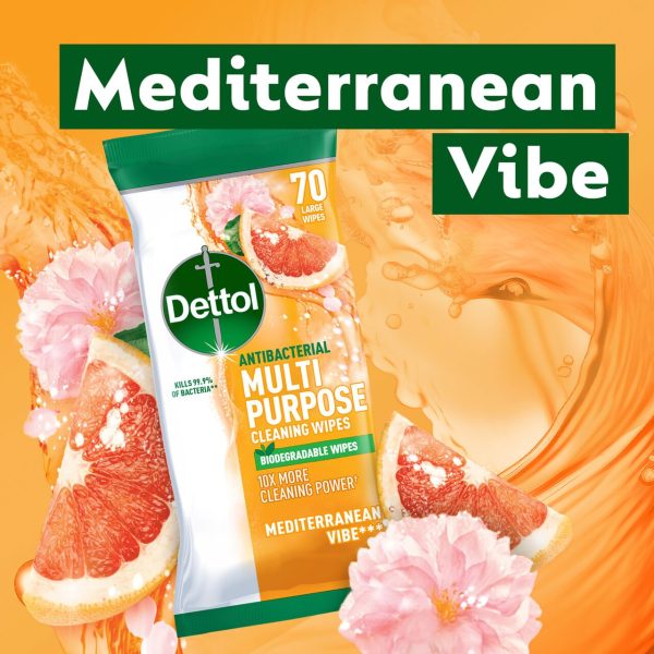 Dettol Med Vibes Multipurpose Wipes 70s