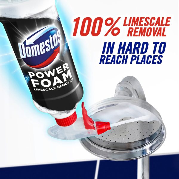 Domestos Power Foam Toilet & Bathroom Cleaner Spray Limescale Remover